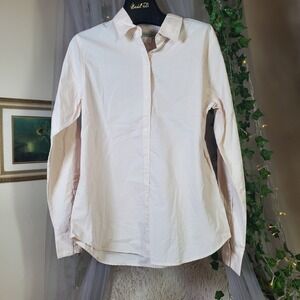 Outerknown ButtonDown Beige Casual Work Organic Cotton Blouse NWT Size S $179
